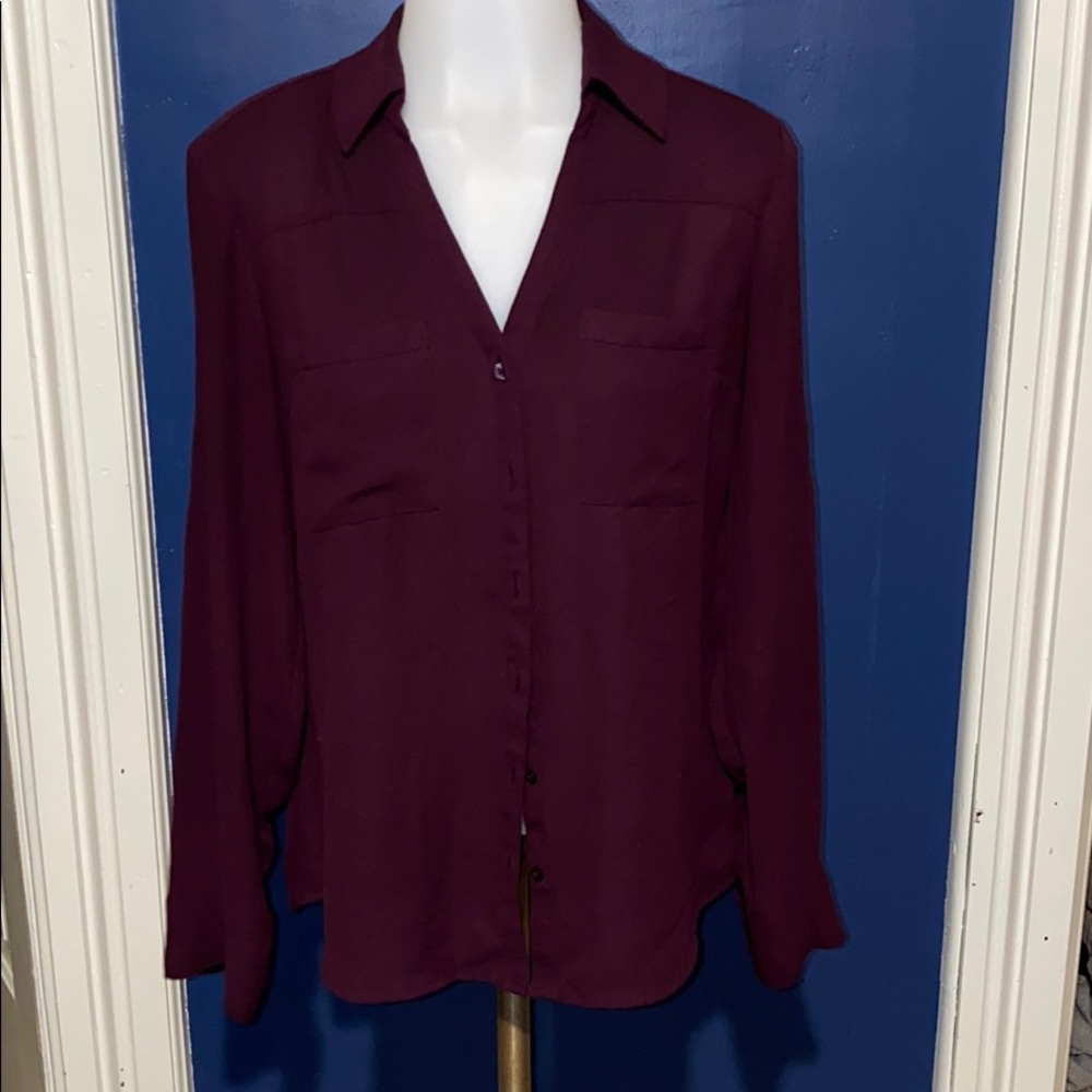 Express merlot blouse